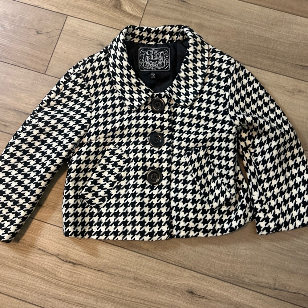 Last Kiss Houndstooth Bolero Jacket Professional Secretary CEO Juniors Large